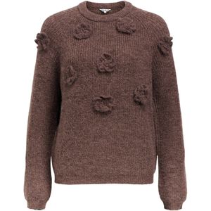 Object - Objgitta Re Knit Pullover - Seal Brown/melange - Dames