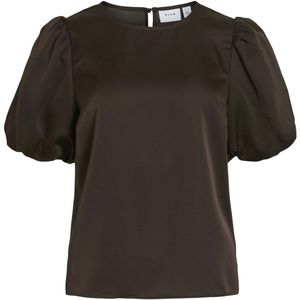 VILA - Blouse 'VIEllette' - Donkerbruin - Blouseshirt