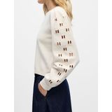 Object - Objyuki L/S Re Knit Pullover - Creme - Dames