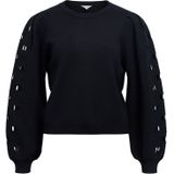 Object - Objyuki L/S Re Knit Pullover - Zwart - Dames Vest