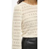 Vila - Vichikka Lace Top - T-shirt - Birch - Dames