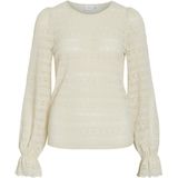 Vila - Vichikka Lace Top - T-shirt - Birch - Dames