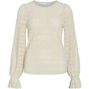 Vila - Vichikka Lace Top - T-shirt - Birch - Dames
