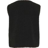 VILA teddy gilet zwart