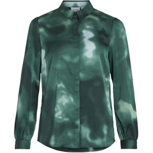 Vila - Viellette Satin Button Shirt - Blouse - Ponderosa Pine