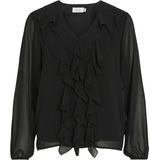Vila - Ane - Blouse - V-hals - Lange Mouwen - Regular Fit