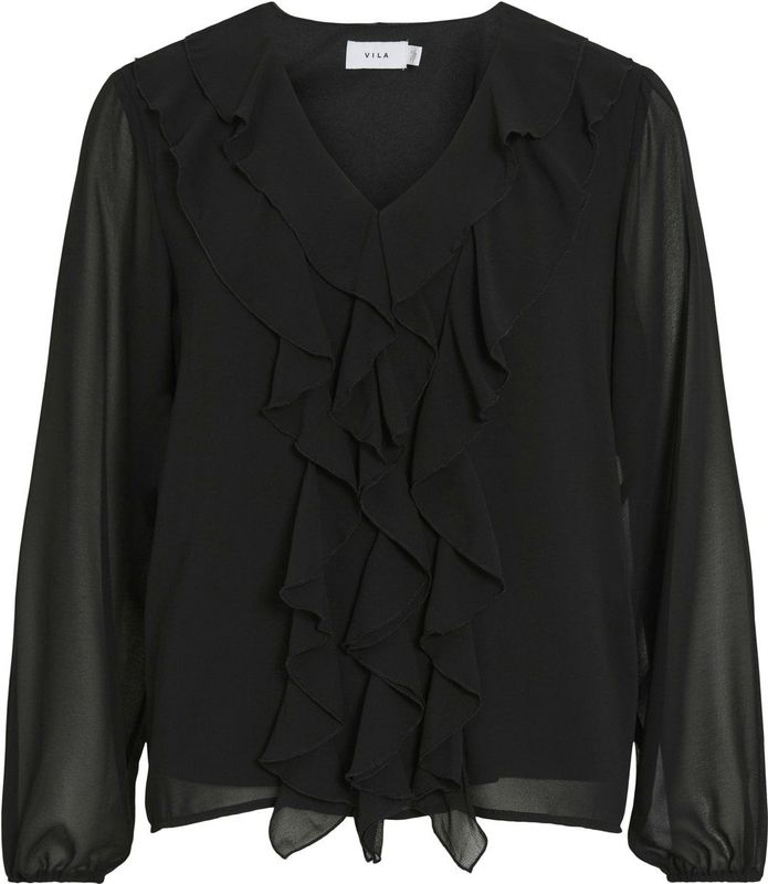 Vila - Ane - Blouse - V-hals - Lange Mouwen - Regular Fit