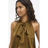 Vila - Vifadia - Top - Tapenade - Mouwloos - Strikdetail