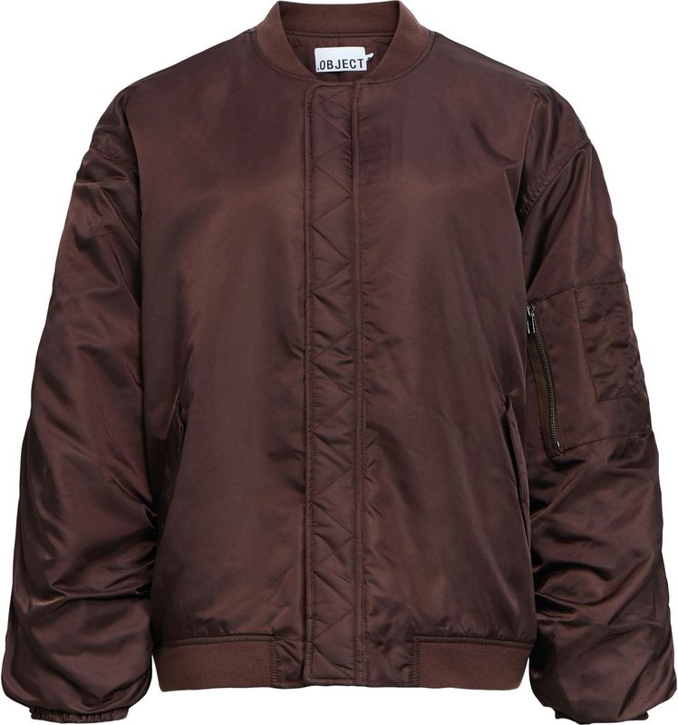OBJECT - Tussenjas - Donkerbruin - Bomberjack - Licht Gevoerd