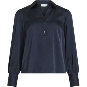 Vila Blouse Vienna Ravenna V-neck Top 14117549 Navy Blazer Dames Maat - W40