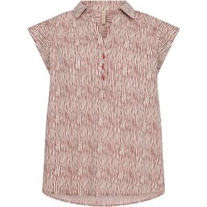 Soyaconcept - SC-SAIMA 1 - Blouse - Korte Mouwen - 100% Biologisch Katoen - Strepenprint