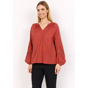 Soyaconcept - Caliste - Blousetop - Roodbruin - 100% Katoen