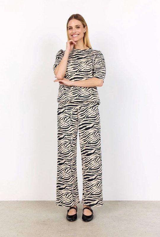 Soyaconcept Shirt  lichtbeige / zwart