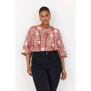 Wasabiconcept - Top - Rood - Driekwart Mouwen - V-hals