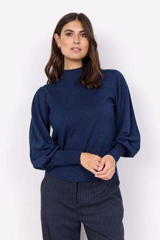 Soyaconcept pullover gebreid blauw