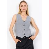 Soyaconcept - Gilet - Grijs Melange - Mouwloos - Knoopsluiting