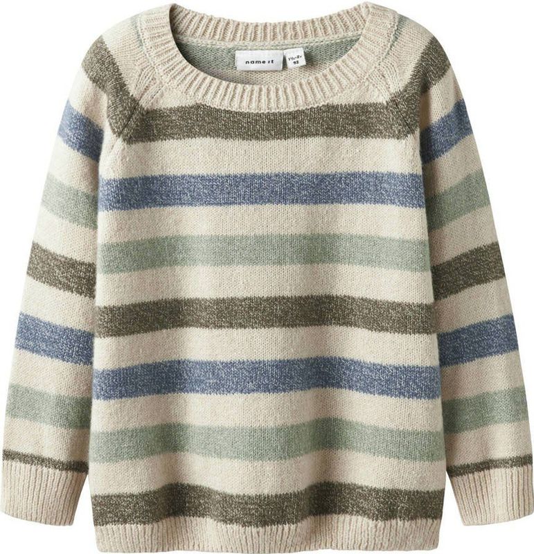 NAME IT MINI - Fijn Gebreide Trui - Zand - Voor Jongens