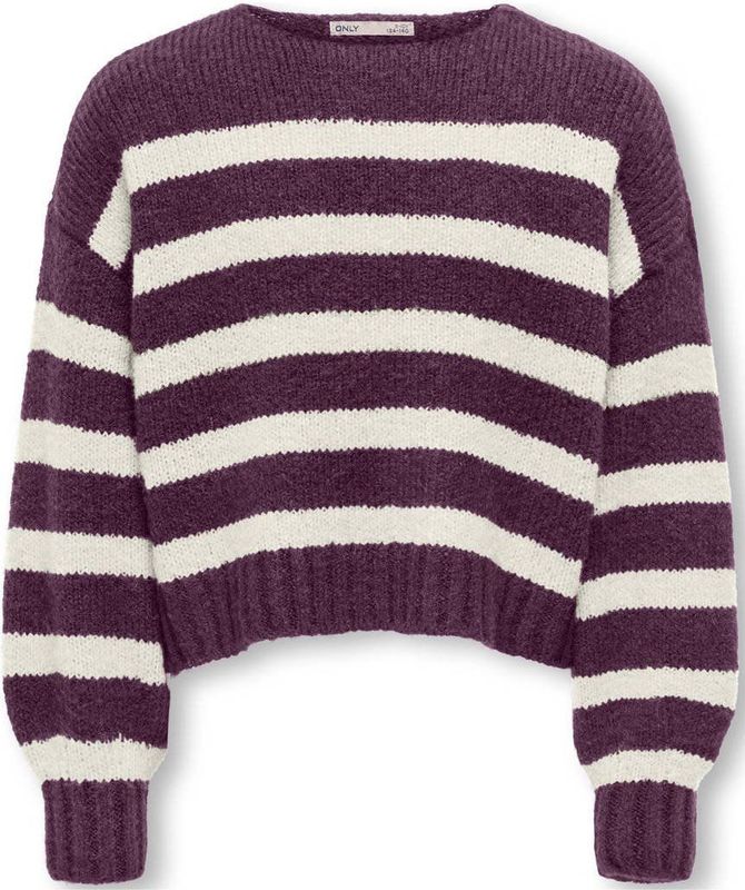 KIDS ONLY GIRL - Gebreide Trui - Paars - Lange Mouwen - Ronde Hals