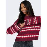 Jacqueline de Yong - Jdyceleste O-neck - Trui - Bordeauxrood - Dames