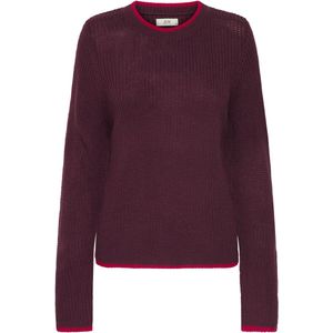 Jacqueline de Yong - Jdyevie On Contrast - Trui - Maroon Banner - Dames