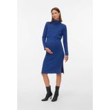MAMALICIOUS - MLSUNIV - Gebreide Jurk - Blauw Gemêleerd - 3/4 Lengte - Slanke Pasvorm