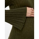 Mlulrikka - Zwangerschapsjurk - Gebreide Jurk - Hoge Hals - Lange Mouwen - Kort