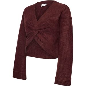 Gebreide Pullover - V-Hals - Lange Mouwen - Cropped - Regular Fit