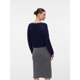 MAMALICIOUS - MLSVALA LIA - Gebreid Vest - Blauw - Aansluitende Pasvorm