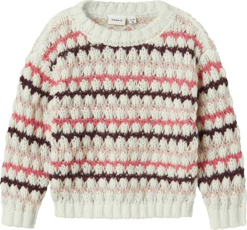 Gebreide Trui - Lange Mouwen - Ronde Hals - Structuurgebreid