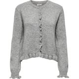 JDY - JDYLETTY ON FRILL - Cardigan - Zacht - Lange Mouwen - Knoop en Lussluiting