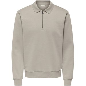 Only & Sons - Onsabbott - Poloshirt - Silver Lining - Lange Mouwen
