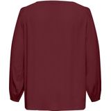 ONLY CARMAKOMA - Tops - Viscose - V-Hals - Lange Mouwen - Puff Mouwen - Borduursel