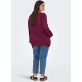 ONLY CARMAKOMA - Tops - Viscose - V-Hals - Lange Mouwen - Puff Mouwen - Borduursel