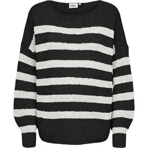 ONLY MATERNITY - OLMAYA - Gebreide Trui - Zwart/Wit