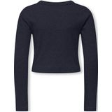 ONLY - KOGBINA LIFE O-NECK TOP - T-shirt - Night Sky - Lange Mouwen