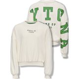 ONLY - Kogsally Life - Sweatshirt - Antique White Daytona/Medium Green