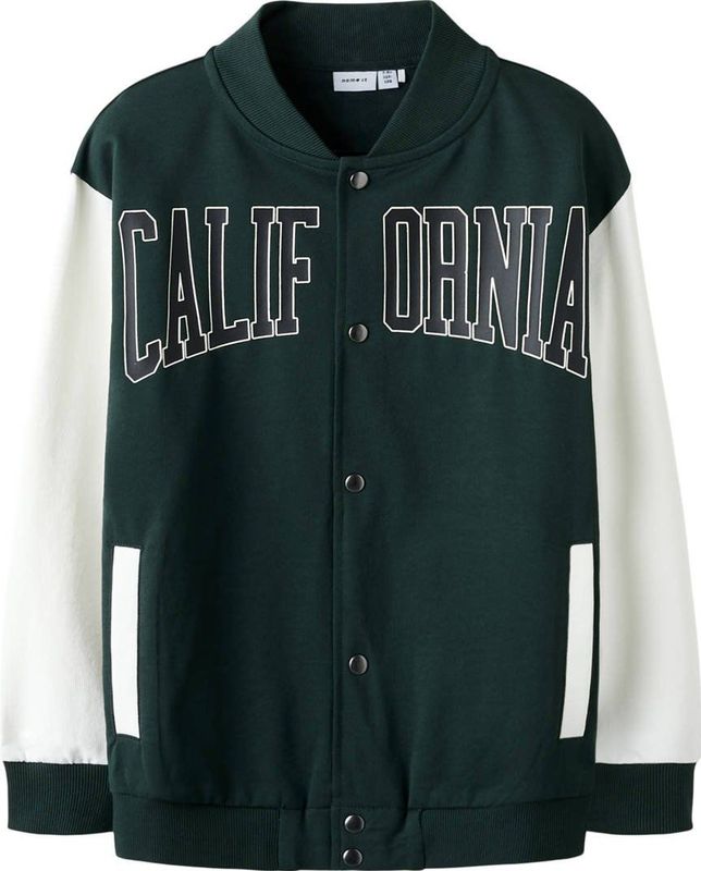 NAME IT KIDS - Sweatvest - Donkergroen