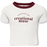 KIDS ONLY GIRL - T-shirt - Wit - Katoen met Korte Mouwen