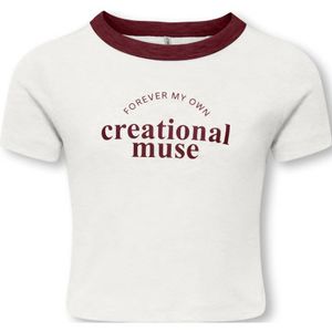 KIDS ONLY GIRL - T-shirt - Wit - Katoen met Korte Mouwen