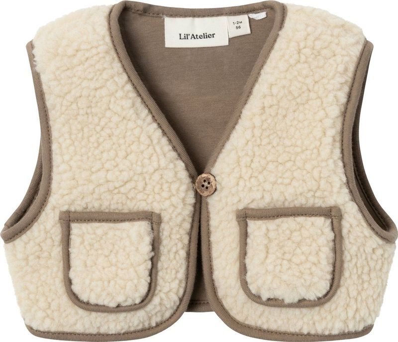 Teddy - Gilet - Mouwloos - V-hals - Relaxed Fit