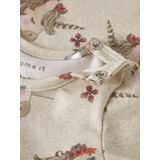 Lange Mouwen Romper - Ribgebreide Stof - Body - Verticaal Gestreept Patroon