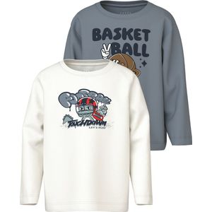 NAME IT - NMMVUX - Shirt - Saffier - 2 Pack - Lange Mouw