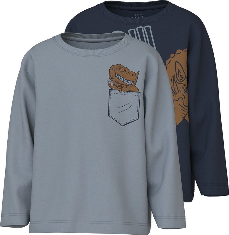 NAME IT - NMMVILASSE 2P - Lange Mouwen Shirts - Jongens - Regular Fit