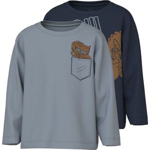 NAME IT - NMMVILASSE 2P - Lange Mouwen Shirts - Jongens - Regular Fit - O-hals