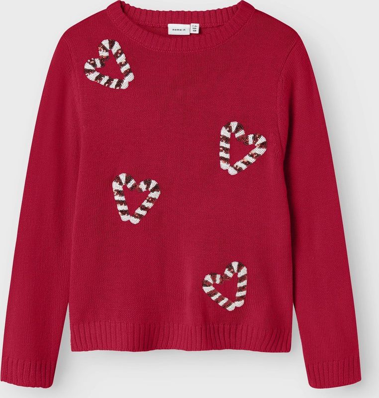 Gebreide Trui - Loose Fit - Ronde Hals - Lange Mouwen - Pailletten