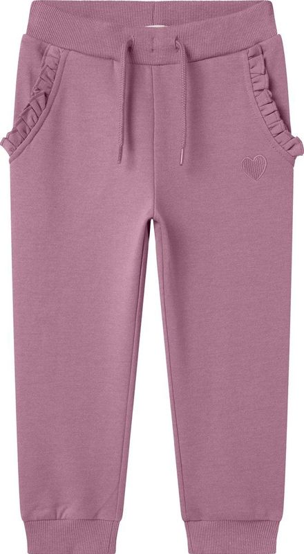 Joggingbroek - Regular Fit - Geborstelde Sweatstof - Zacht - Zijden Zakken - Verstelbare Taille - Ruches