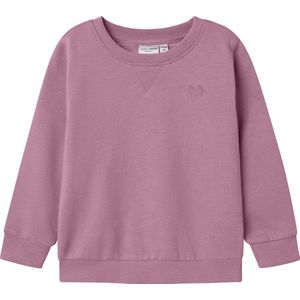 NAME IT - NMFVIMA LS SWEAT BRU NOOS - Sweatshirt - Geborstelde Stof - Meisjes