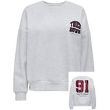 Only - Onlrillo Boxy O-neck Cs Swt - Lichtgrijs - Dames Sweater