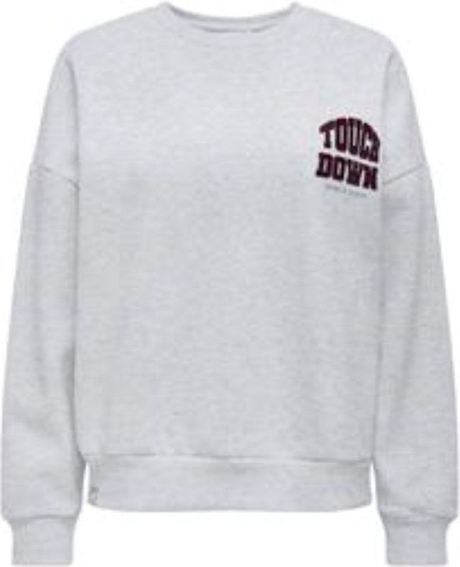 Only - Onlrillo Boxy O-neck Cs Swt - Lichtgrijs - Dames Sweater