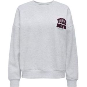 Only - Onlrillo Boxy O-neck Cs Swt - Lichtgrijs - Dames Sweater